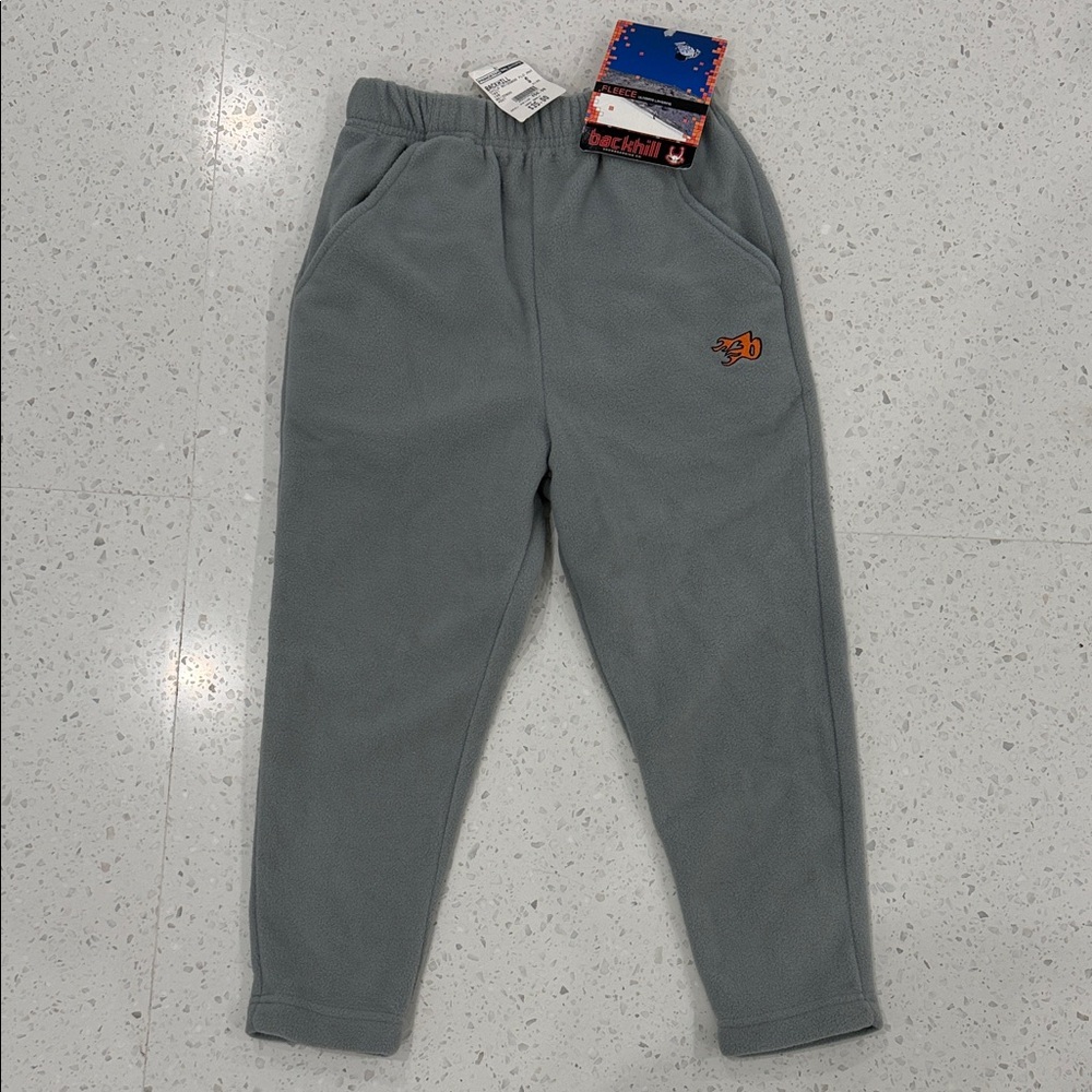 Backhill Snowboarding Kids Gray Fleece Jogger Sweats Size Boys Small NWT